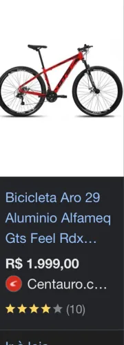 BICICLETA ALFAMEQ ARO 29 ( Freio Hidráulico)