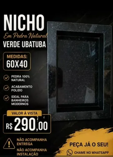 Nicho no verde Ubatuba medidas 60×40 retirada no bairro Santa Etelvina valor 290