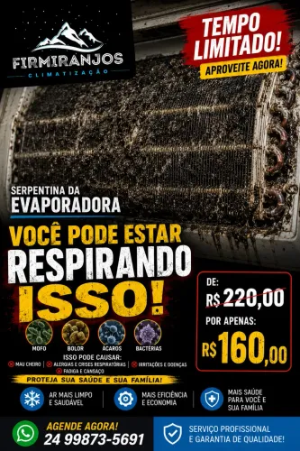 Higienização ar condicionado