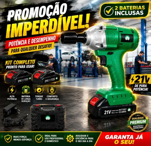 Chave impacto 2 bateria