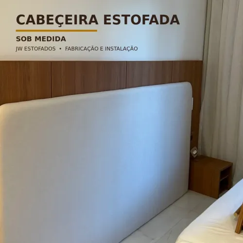 Cabeceira Estofada Premium Lisa com Cantos Boleados - Casal e Queen