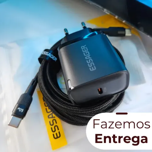 Carregador Essager 30W com Cabo 60W 1 Metro Original Essager Produto Novo