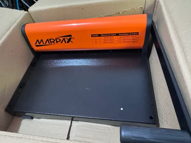 Encadernadora Marpax PMX-15 A4/Ofício - Nunca Usada + Kit de Insumos