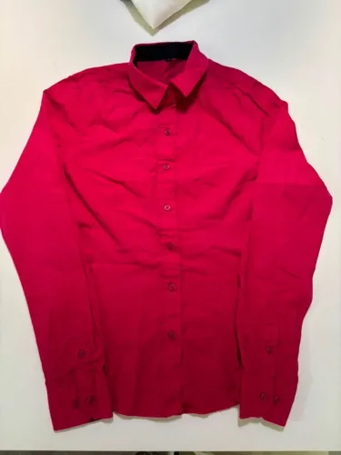 camisa social rosa pink feminina tamanho P 100% algodão