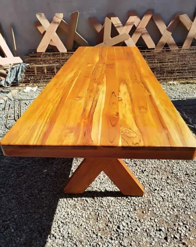 Mesa rustica madeira artesanal -NOVA Premium