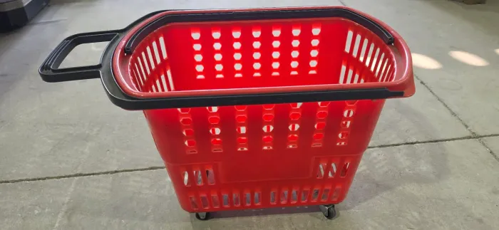 Cesta de supermercado plástica carrinho
