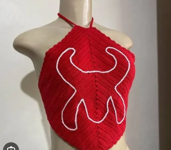 Cropped de crochê
