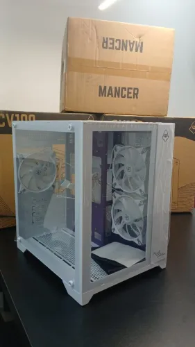 Gabinete CV 100 Branco Purple Edition Com 3 Fans ARGB ,Novo lacrado na caixa