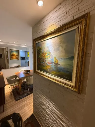 Vende - se em Nogueira apto 70m2, dois qtos sendo um siite.