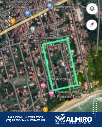 Área ideal para pequeno condomínio, com mais de 30 lotes, próxima à beira-mar.