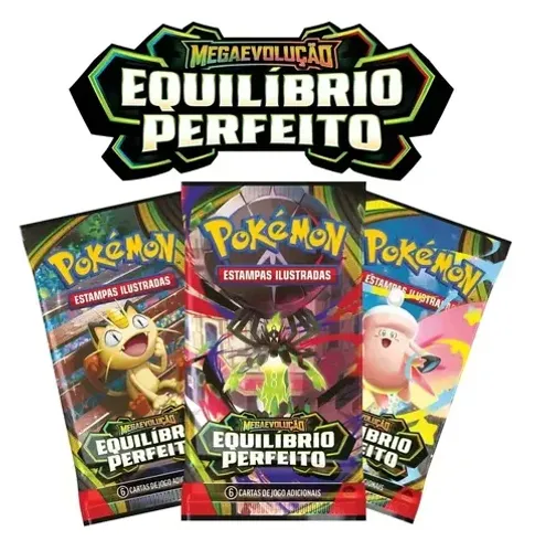 Kit 3 boosters Megaevolução 3 Equilíbrio Perfeito - Produto Original Copag