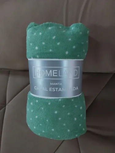 Manta casal verde poá da homeland nova
