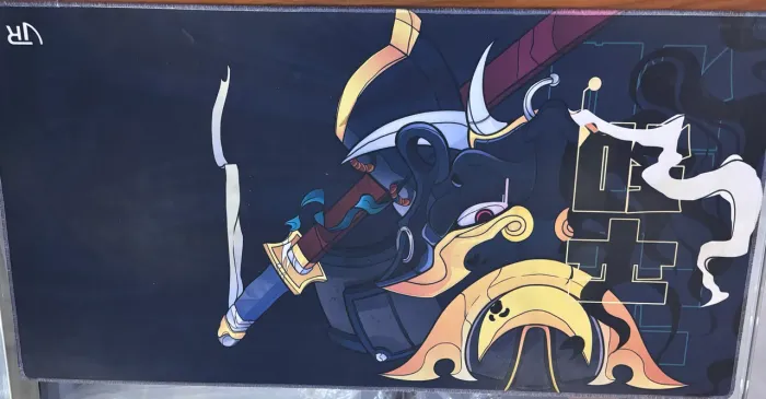 mousepad inked god samurai 90x40cm