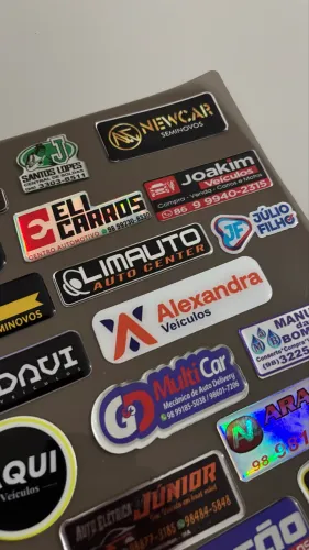Adesivo automotivo resinado e etiqueta adesiva de revisão