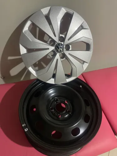 4 Roda de ferro aro 16 5x100 + calota