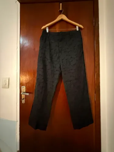 Calça Dolce & Gabbana - Alfaiataria Jacquard Floral Preta - Original
