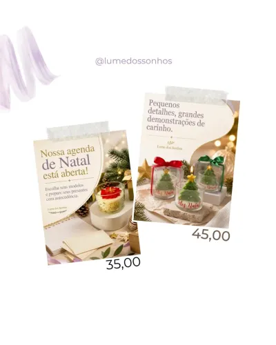 Catálogo de Natal-Velas Natalinas