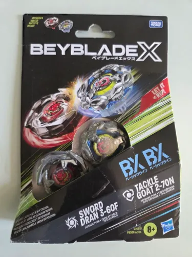 Sword Dran 3-60F & Tackle Goat 2-70N Beyblade X dual pack Hasbro lacrado! Importado!