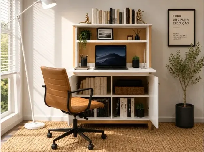 Mesa Dobrável Multifuncional Gold Delluxe, ideal para otimizar seu espaço.