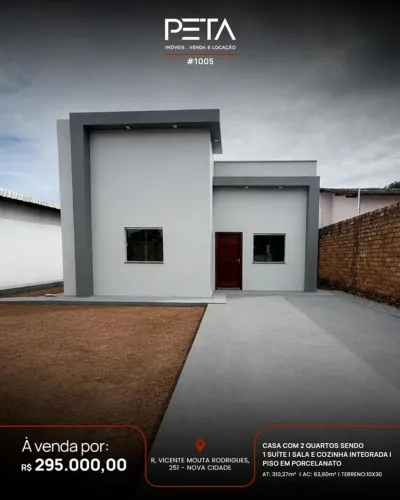 Casa com 2 quartos, Nova Cidade - Boa Vista