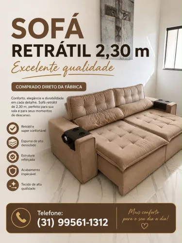 Sofá Retrátil 