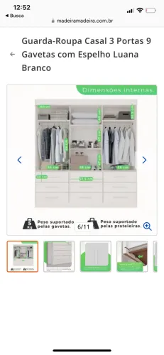 Guarda roupa NOVO DESMONTADO