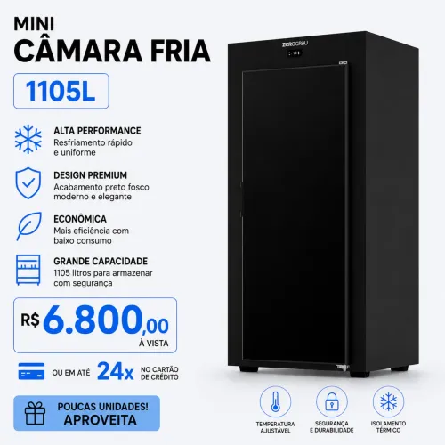 MINI CÂMARA FRIA 1105L - PRONTA ENTREGA!