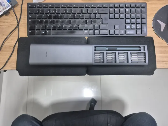 Kit Chave Fenda Precisão Elétrica Mijia Xiaomi Recarregável Cor Cinza