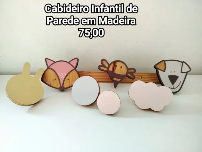 Cabideiro de Madeira Infantil Raposa