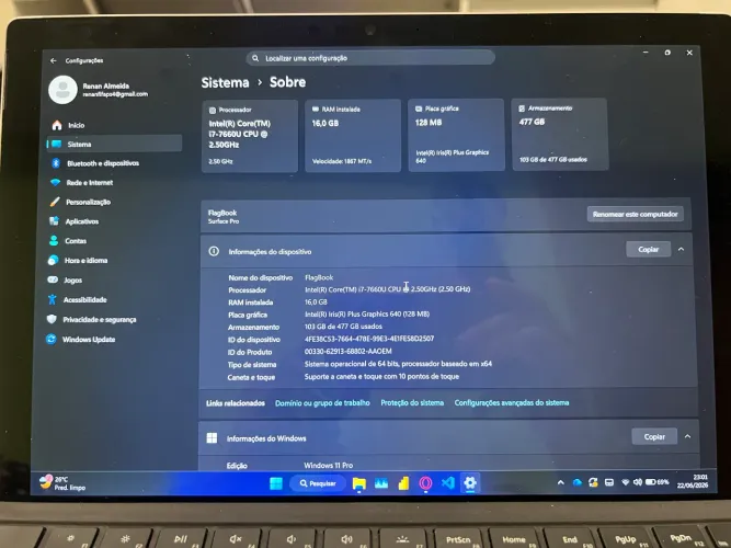 Surface Pro 5 I7 16GB RAM 500GB SSD