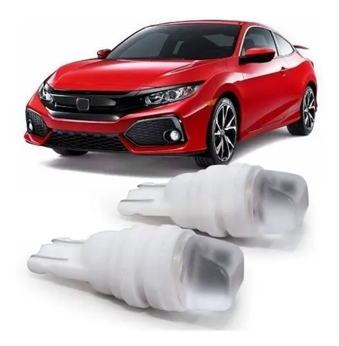 Par Lâmpada Pingo d'água 6000k  Led T10  Super Branca Automotiva- Mínima Seta