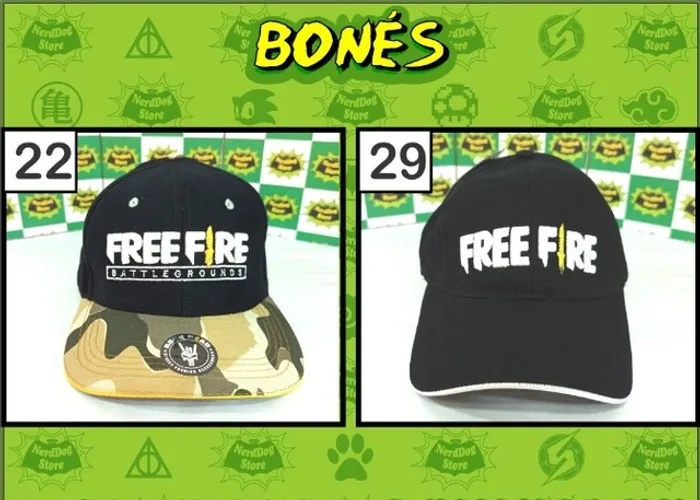 Boné Free Fire - NerdDog Store Headshot Games Pubg Fortnite Squad Mobile Camuflado