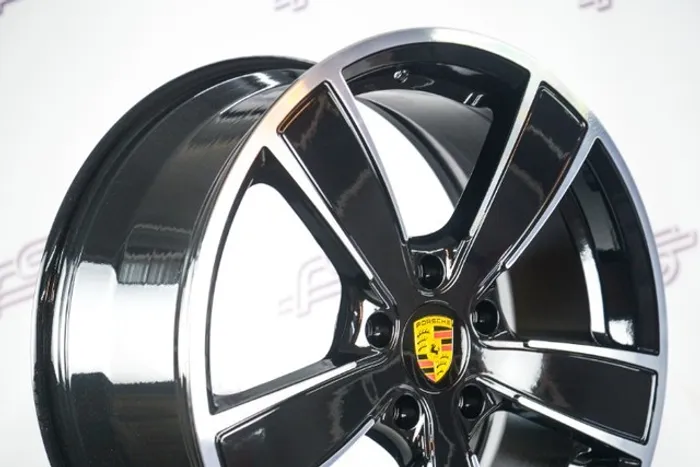 Rodas Porsche Boxster Gts Preto Diamantado 5x130 - 20x8,5 e 20x10,5 aro 20 duas talas