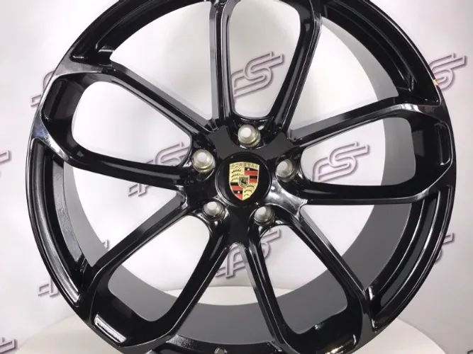 Rodas Porsche Cayenne Gts Preto Brilhante 5x130 - 22x9,5 e 22x11 aro 22 duas talas