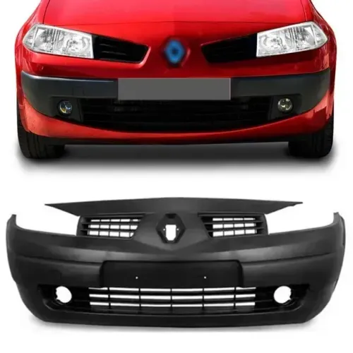 Parachoque Renault Megane 2006 à 2013 - Dianteiro Preto - Furo Farol Auxiliar - Loma