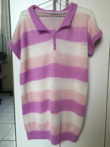 Blusa comprida em tricô