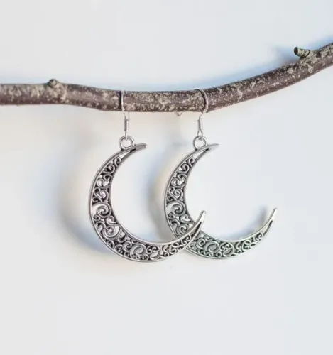 Brinco Lua Crescente Boho Chic