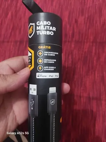Cabo turbo militar iPhone Lightning Gorila Shield 