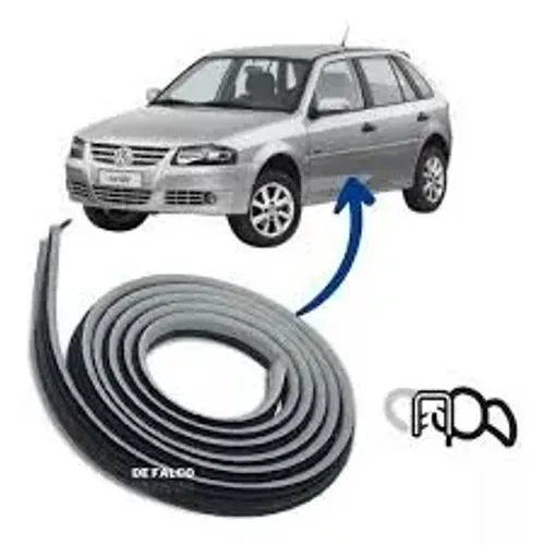 Borracha Porta Gol 95/ Corsa/Monza/Santana/Saveiro C/Aba Cinza Cod: 001285