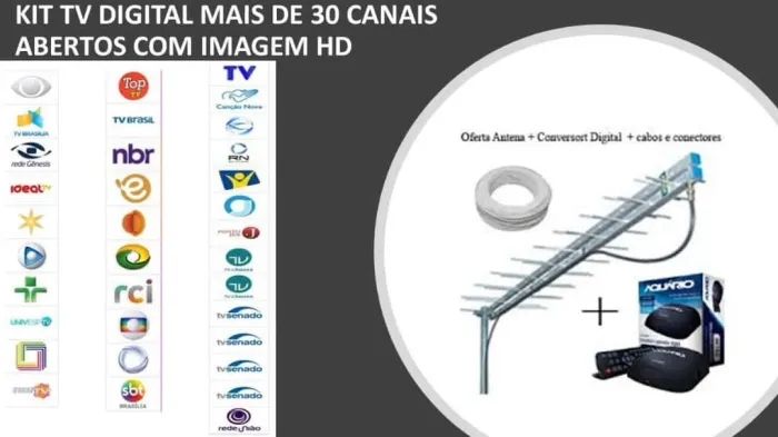 Antena Tv Digital - Mais de 30 Canais Abertos com Imagem HD