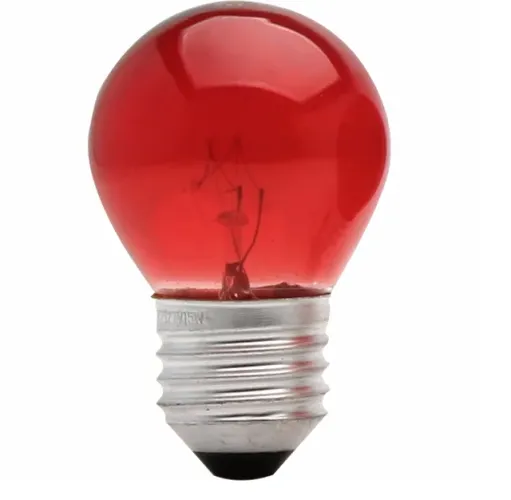 Lampada Bolinha Colorida Decorativa E27 15w 127v Bfh1150 - Vermelho