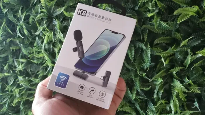 Microfone Lapela recarregável sem fio blogueira entrada Tipo C