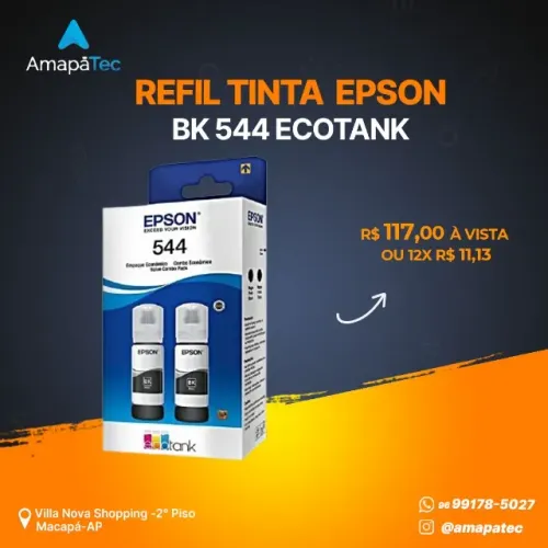 Kit 2 Tinta Impressora Epson 544 L3150 L3250 Preto