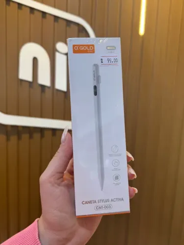 Caneta Stylus Ativa para Celular Tablet e Ipad Qualquer Modelo - Q'Gold Pro