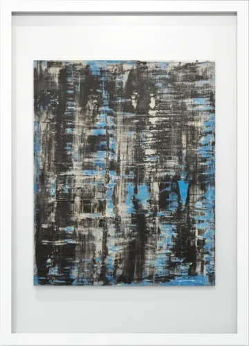 Quadro decorativo feito à mão - pintura a óleo | Lago Negro