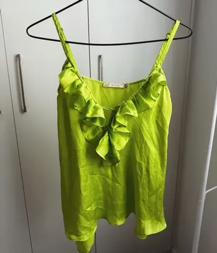 Blusa seda verde