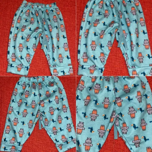 Calça Infantil - Estampa Hipopótamo e Tucano - Quentinha e Divertida!