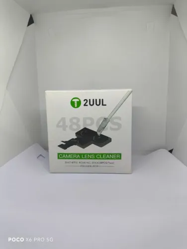 2uul câmera portátil limpador de lente 48 pçs/caixa resina vara sintética poeira remoção 