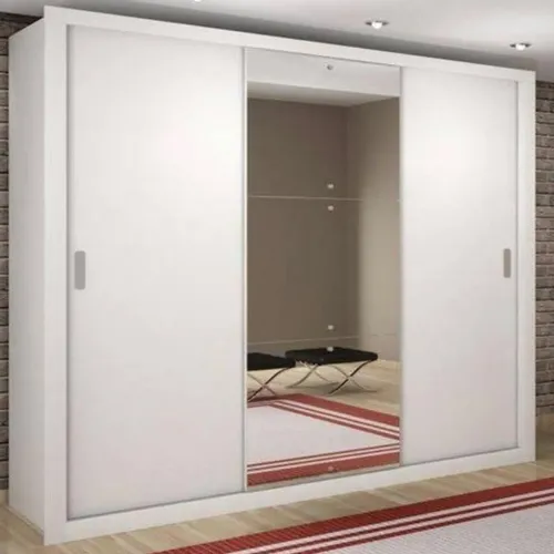 Guarda-Roupa Branco com Espelho - Moderno e Funcional