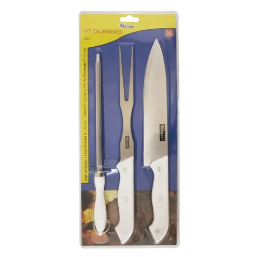 Kit Churrasco Aço Inox Western 5324/3